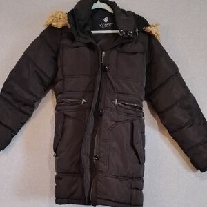 Rockwear Puffer Coat with Faux Fur Trim